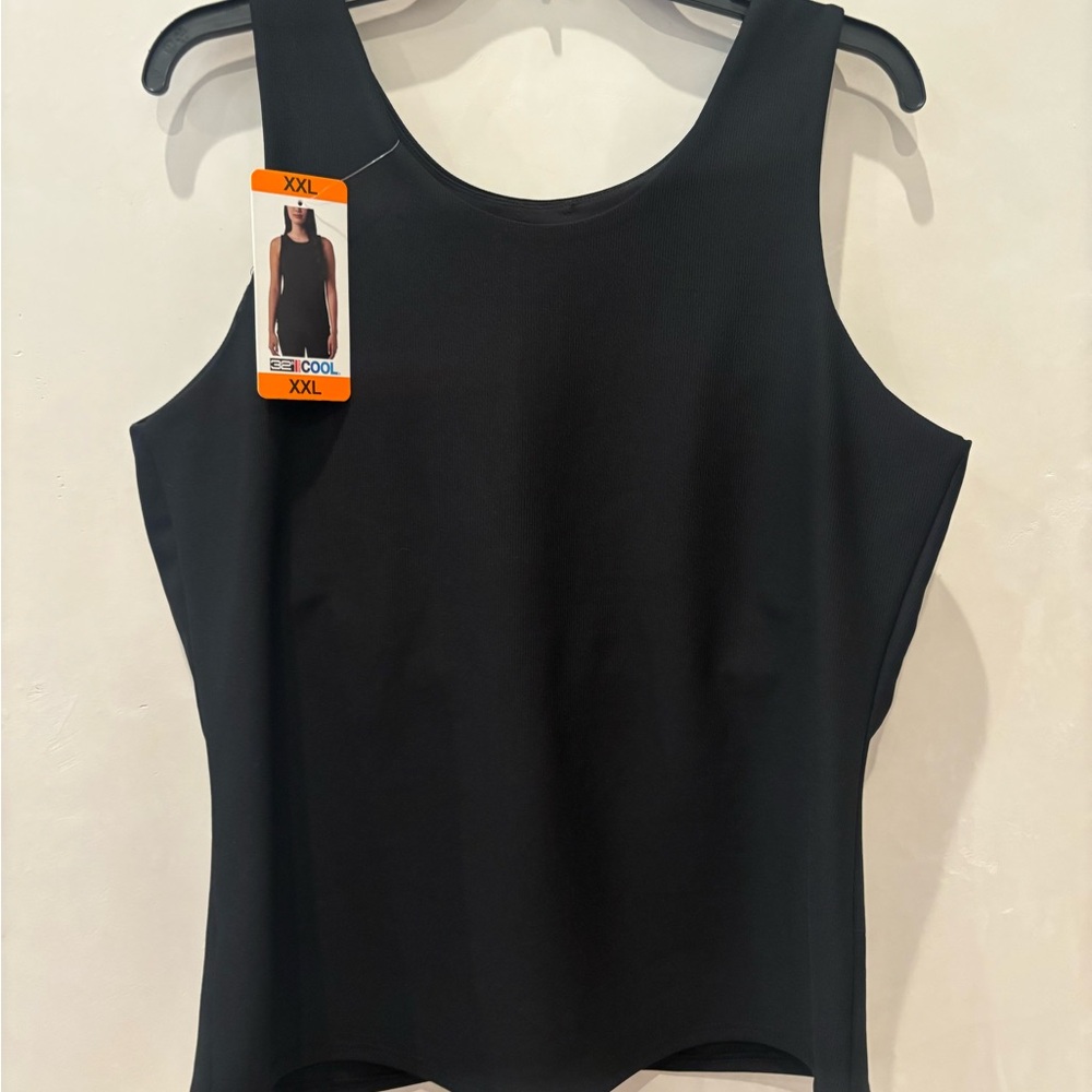 32 Degrees Black Ribbed Sleeveless Crewneck Tank (with bra)- Women - Picture 5 of 5